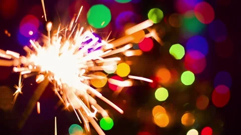 Sparkler-and-colored-lights 動画素材 137838766