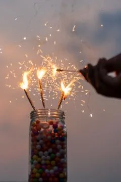 Sparkler Background Stock Photos