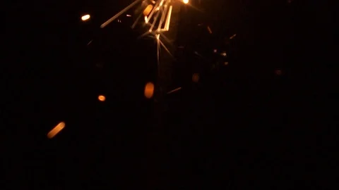 Sparkler on a black background Stock Footage 116728604