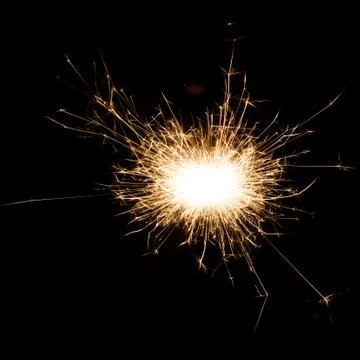 Sparkler on black background Foto stock