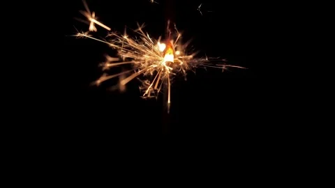 Sparkler burning down Stock Footage 150458110