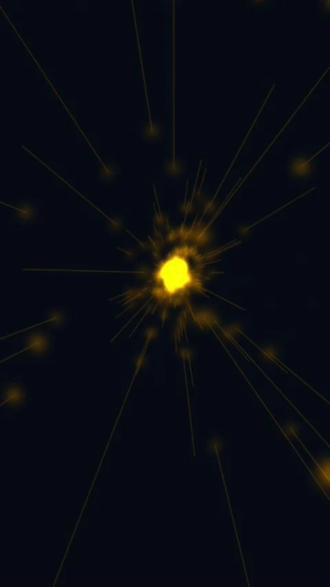 Sparkler bursting with bright light and long trails in the dark Stock Footage 340141078
