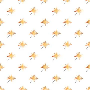 Sparkler celebration abstract pattern with shining orange sparks Stock Illustration