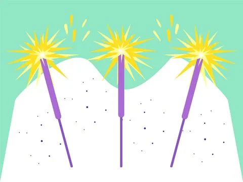 Sparkler Concept Illustration Stock Illustration