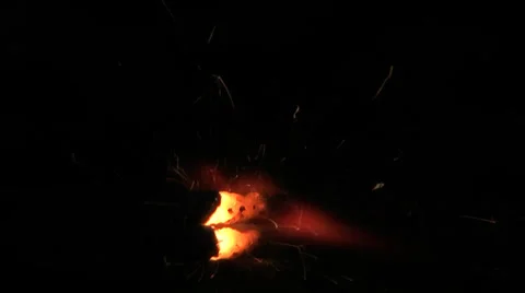 Sparkler countdown on black background Stock Footage 36677779