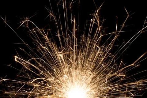 Sparkler in the dark Stock Photos