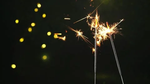 Sparkler on the darker background. Stock Footage 237284657