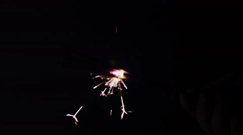 Sparkler defocus closeup Video stock 55971192