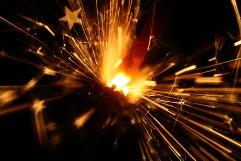 Sparkler fire Stock Photos