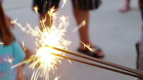 Sparkler firework Stock Footage 42571859