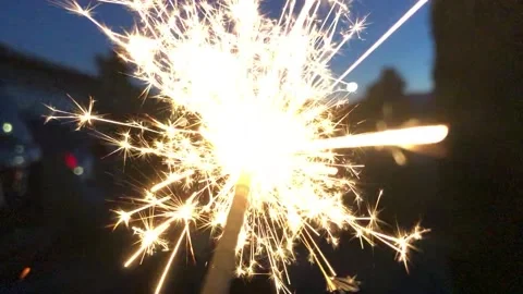 Sparkler Firework on Fourth of July Stock Footage 130541923