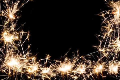 Sparkler firework frame background copy space Stock Photos