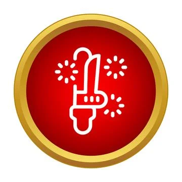 Sparkler firework icon celebrating festive holidays Stock Illustration
