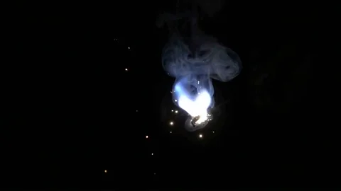 SPARKLER FIREWORK IGNITES FOURTH OF JULY EXCITEMENT EXTREME SLOW MOTION Stock Footage 81008352