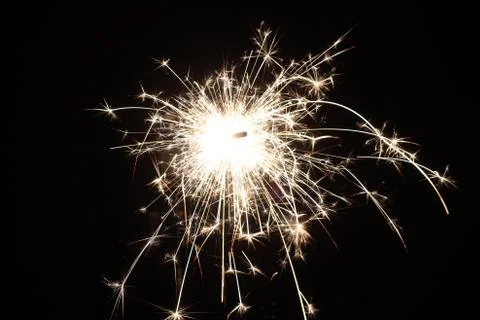 Sparkler firework sparks Stock Illustration