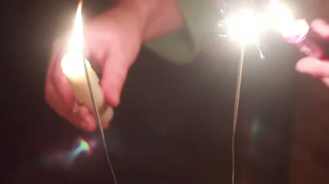 Sparkler Stock Footage 33599065