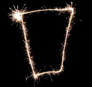 Sparkler frame isolated Stock Photos
