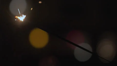 Sparkler Full Length Slow Motion Recorded In 100fps Stock Footage 168233747