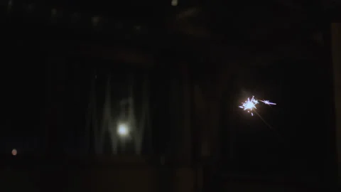 Sparkler Full Length Slow Motion Recorded In 100fps Stock Footage 168235085
