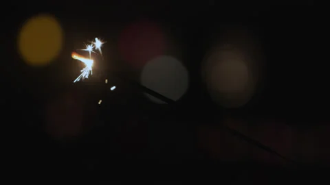 Sparkler Full Length Slow Motion Recorded In 200fps Stock Footage 168236602
