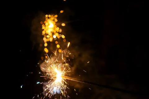 Sparkler Glow Stock Photos