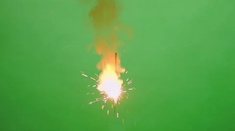 Sparkler on green screen 4K Video stock 46209728