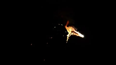 Sparkler [Handheld Shot] HD Stock Footage 7747295