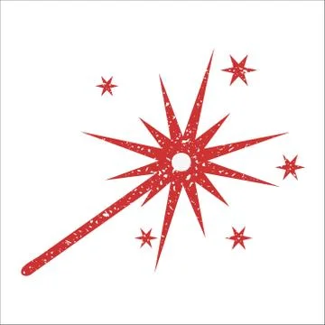 Sparkler an icon, covered in white grit Stock Illustration