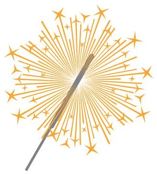 Sparkler Stock Illustration