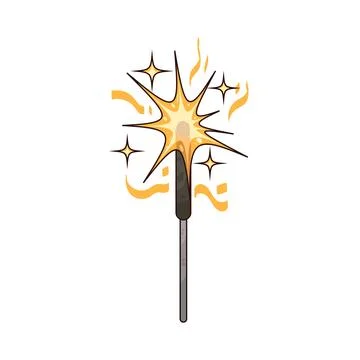 Sparkler illustration Stock Illustration