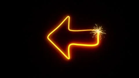 Sparkler light trail of an arrow Ilustración de archivo