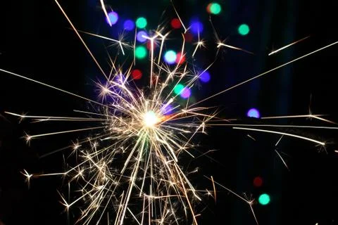 Sparkler pyrotechnics Stock Photos
