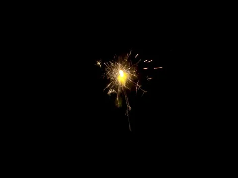 Sparkler slow motion head on view Stock Footage 75900290