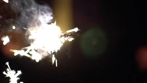 Sparkler in slow motion at night Video stock 78111348