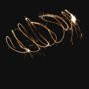 Sparkler Squiggle Shapes Foto stock