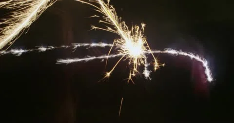 Sparkler timelapse on the fourth of July - HD Видео 12364582