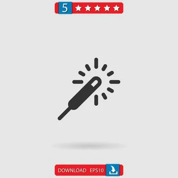 Sparkler vector icon Stock Illustration
