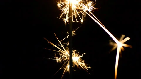 Sparklers and dark background (vertical) Stock Footage 36663245