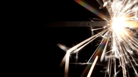 Sparklers on a black background close-up 库存影片 124761504