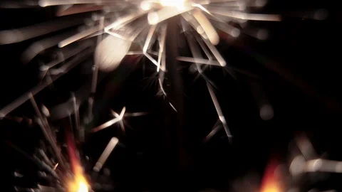 Sparklers on a black background close-up 库存影片 124761615