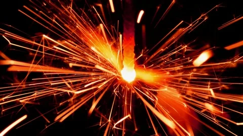 Sparklers on black background Stock Footage 276994191
