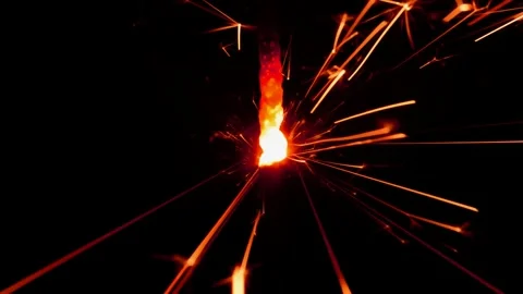 Sparklers on black background Stock Footage 276994566