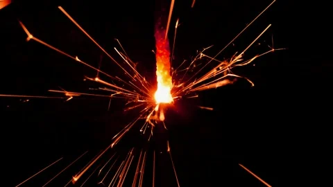 Sparklers on black background Stock Footage 276994591