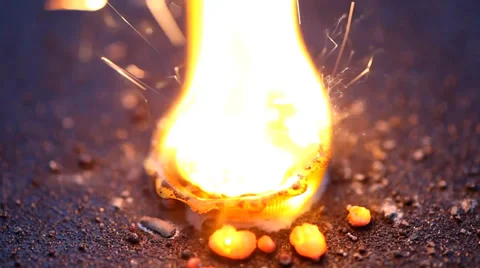 Sparklers burning on black Stock Footage 35471618