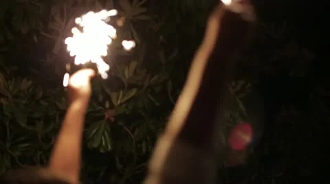 Sparklers Stock Footage 11516883