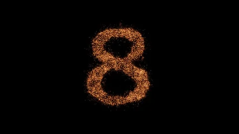 Sparklers form countdown numbers for the holidays and other events Video stock 120906684