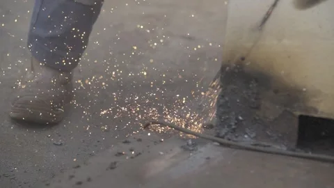Sparkles on construction site Video stock 303137383