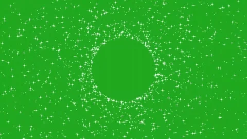 Sparkles extraction from spinning hallow on screen background Stock Footage 268374426
