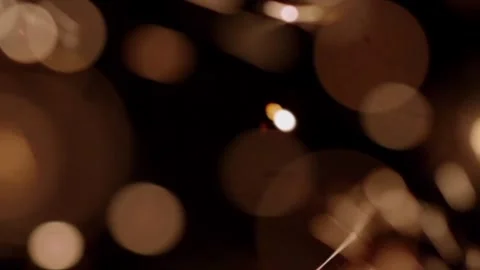 Sparkles Golden Bokeh Glint Effect Видео 344762496
