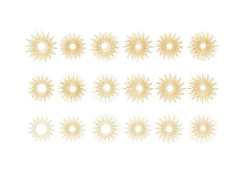 Sparkles icon set. Star element. Sparkle lights vector Stock Illustration